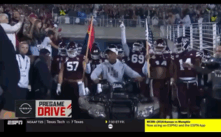 Football Game on ESPN With Pregame Drive