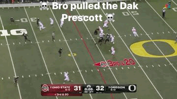 Football Game On Field With Scoreboard GIF