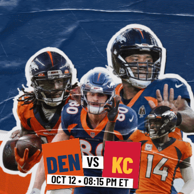 Football Game Poster DEN Vs KC Oct 12 8:15 PM ET GIF