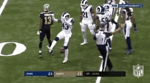 Football Game Rams vs Saints