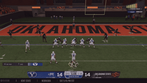 Football Game Score 40 to 40