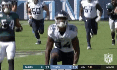 Football Game Titans Vs Eagles GIF