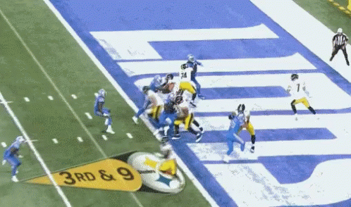 Football Game With 3Rd And 9 Flag GIF