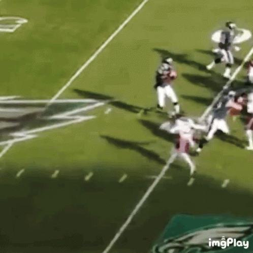 Football Game with Eagles Logo