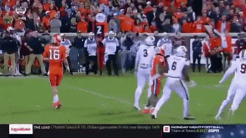Football Game With Monday Night Football Sign