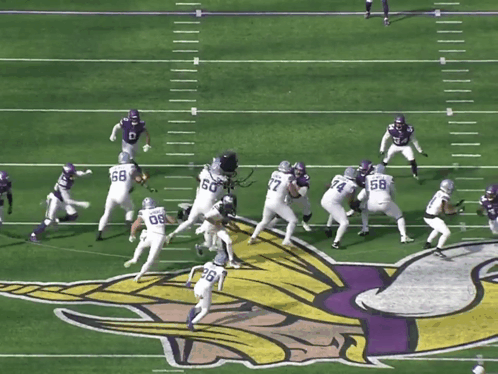 Football Game With Vikings Logo