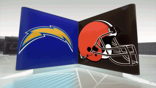 Football Helmet And Lightning Bolt On Wall GIF