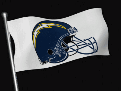 Football Helmet With Lightning Bolt On Flag GIF