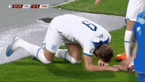 Football Is Back Player Crawling GIF