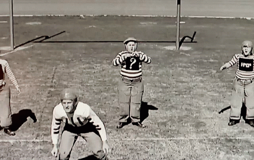 Football Kickoff Black And White GIF