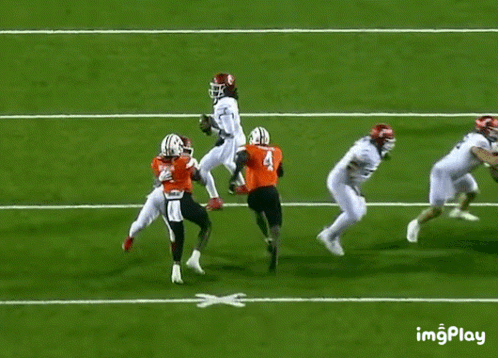 Football Player Benson Being Tackled GIF