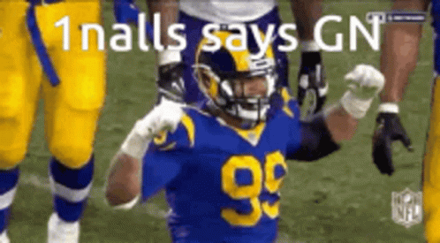 Football Player Blue Jersey Number 99