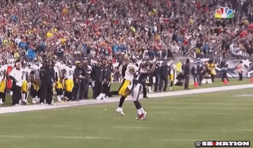 Football Player Catching Ball With SB Nation Logo