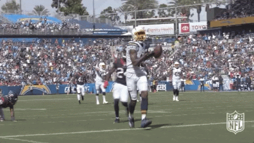 Football Player Catching NFL Pass GIF