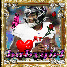 Football Player Holding Ball Saying Babygirl GIF