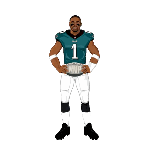 Football Player Holding MVP Ball