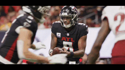 Football Player In Atl Jersey Holding Ball GIF