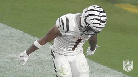 Football Player in Bengals Jersey