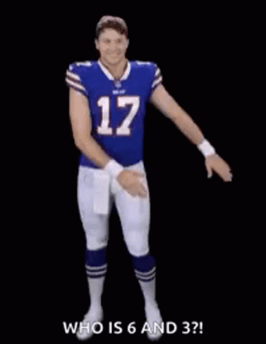 Football Player in Blue Jersey Number 17