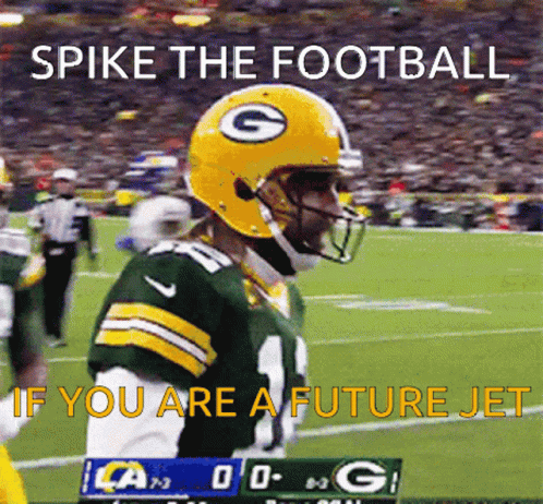 Football Player In Green Bay Packers Helmet GIF
