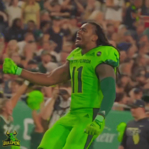 Football Player in Green Jersey Number 1