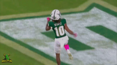 Football Player In Green Jersey Number 10 GIF