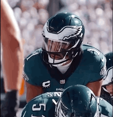 Football Player in Helmet