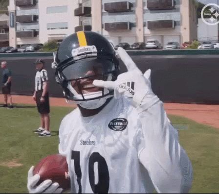 Football Player In Helmet And Number 10 Jersey GIF