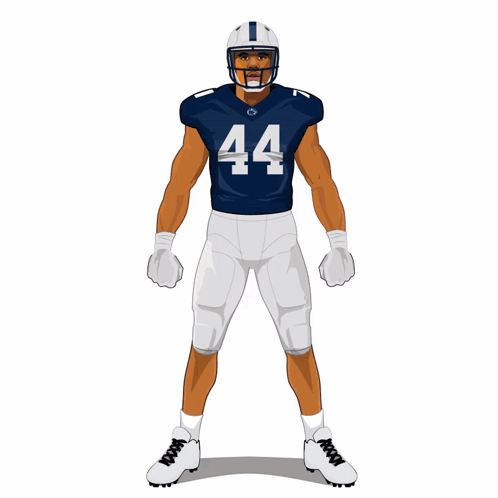 Football Player in Jersey Number 44
