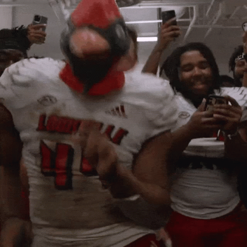 Football Player In Louisville Jersey GIF