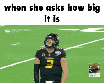 Football Player In Mizzou Jersey On Field GIF