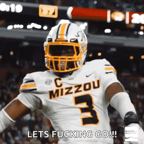 Football Player in Mizzou Jersey Says Let's Fucking Go