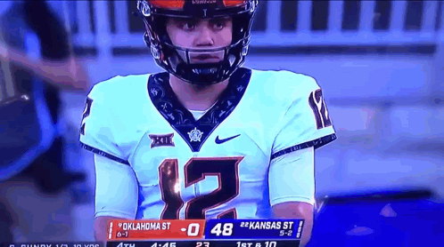 Football Player In Number 12 Jersey GIF