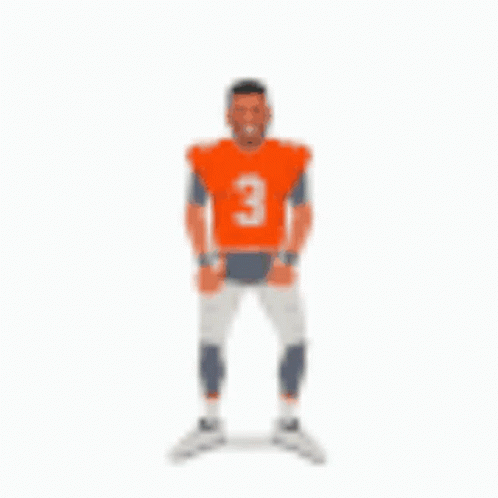 Football Player In Number 3 Jersey Dancing GIF