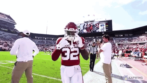 Football Player In Number 32 Jersey GIF