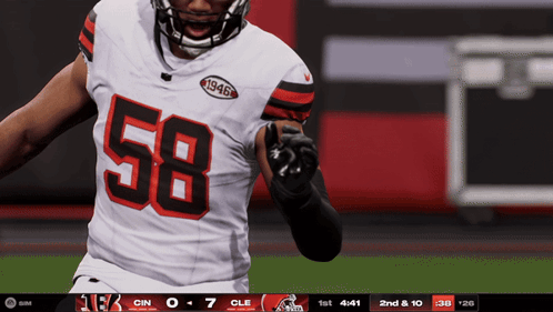 Football Player In Number 58 Jersey GIF