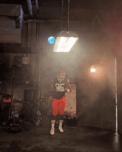Football Player in Number 95 Jersey