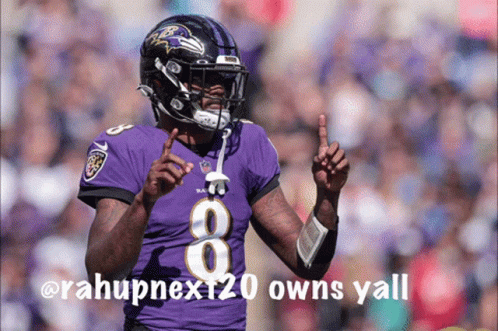 Football Player in Purple Jersey Number 8