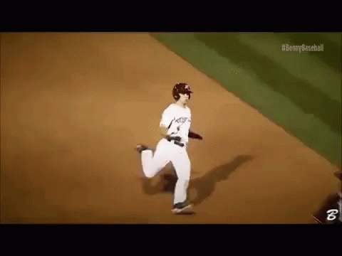Football Player In Purple Uniform Dancing On Field GIF