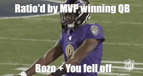 Football Player in Purple Uniform Number 9