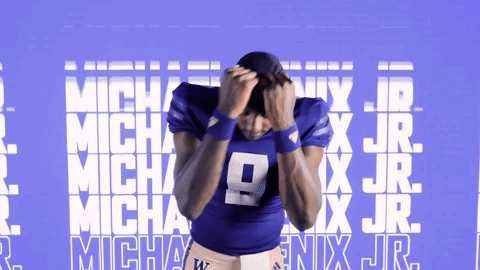 Football Player In Purple Uniform Number 9 GIF
