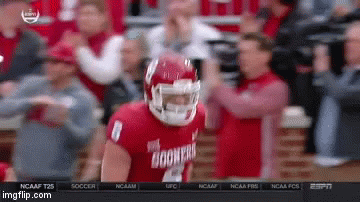 Football Player In Red Boomers Jersey GIF