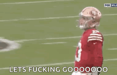 Football Player In Red Jersey And Helmet GIF