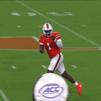 Football Player in Red Jersey Number 1