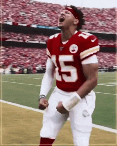 Football Player In Red Jersey Number 15 GIF