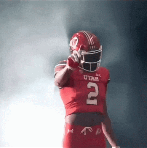 Football Player in Red Jersey Number 2