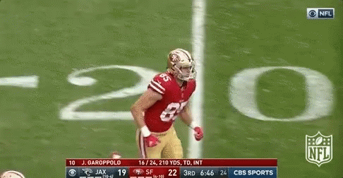 Football Player In Red Jersey Number 85 GIF