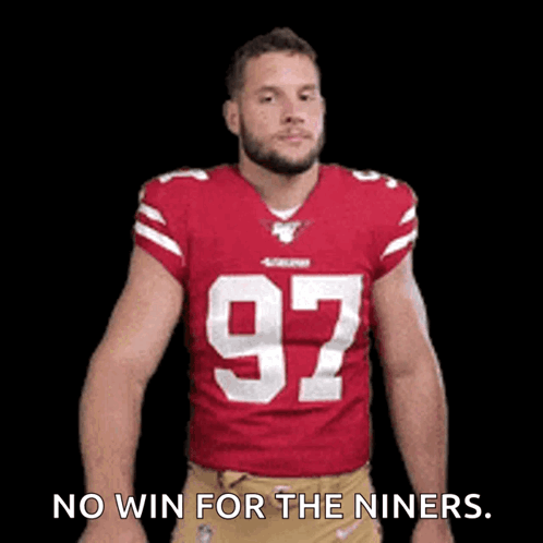 Football Player in Red Jersey Number 97