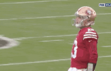 Football Player In Red Jersey Number Three GIF