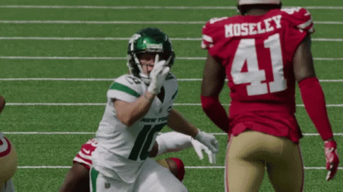 Football Player In Red Jersey With Name Moseley GIF